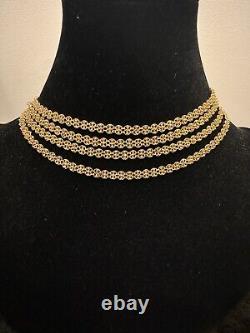 Antique Imperial Russian Silver Gilt 68 Long Chain Original Ends c1750 WJ253