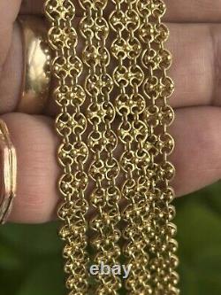 Antique Imperial Russian Silver Gilt 68 Long Chain Original Ends c1750 WJ253
