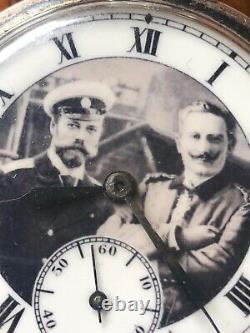 Antique Imperial Russian Silver Pocket Watch Emperor Nickolas II Kaize Wilhelm