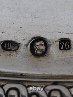Antique Imperial Russian Silver Romanov Royal Crown Cipher Royalty Coat of Arms