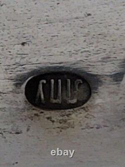 Antique Imperial Russian Silver Romanov Royal Crown Cipher Royalty Coat of Arms