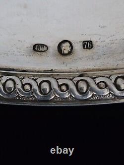 Antique Imperial Russian Silver Romanov Royal Crown Cipher Royalty Coat of Arms