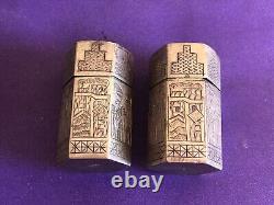Antique Imperial Russian Silver Set Of Salt And Pepper Shakers