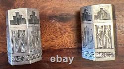 Antique Imperial Russian Silver Set Of Salt And Pepper Shakers TL