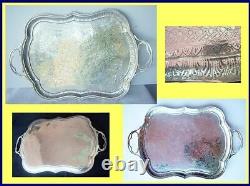 Antique Imperial Russian Silver Tray Chased P Milyukov Moscow 1893 (4851)