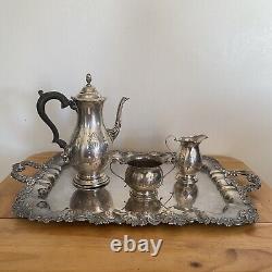 Antique Imperial Russian Silverplate Tray Fine Quality Tsarist 19th c OEHME Emme