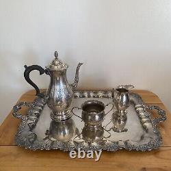 Antique Imperial Russian Silverplate Tray Fine Quality Tsarist 19th c OEHME Emme