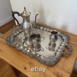 Antique Imperial Russian Silverplate Tray Fine Quality Tsarist 19th c OEHME Emme