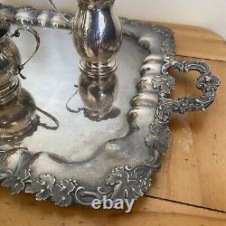 Antique Imperial Russian Silverplate Tray Fine Quality Tsarist 19th c OEHME Emme