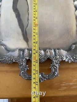 Antique Imperial Russian Silverplate Tray Fine Quality Tsarist 19th c OEHME Emme
