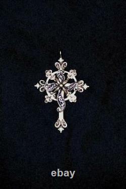 Antique Imperial Russian Sterling Silver 84 Cross Jewelry Men's Women's Rare Old