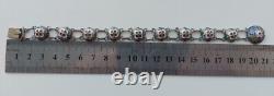 Antique Imperial Russian Sterling Silver 84 Enamel Jewelry Bracelet