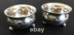 Antique Imperial Russian Sterling Silver 84 Salt Cellars Hallmarked 19th Century
