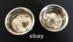 Antique Imperial Russian Sterling Silver 84 Salt Cellars Hallmarked 19th Century