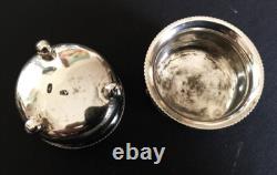 Antique Imperial Russian Sterling Silver 84 Salt Cellars Hallmarked 19th Century