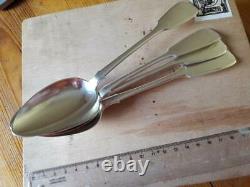 Antique Imperial Russian Sterling Silver 84 Set of 4 Spoons 256 gr