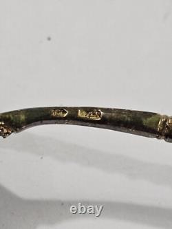 Antique Imperial Russian Sterling Silver 925 Enamel Souvenir Coffee Spoon Rare