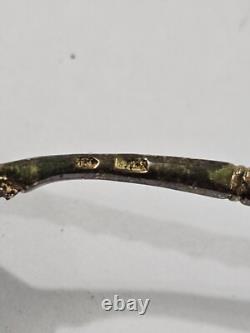 Antique Imperial Russian Sterling Silver 925 Enamel Souvenir Coffee Spoon Rare