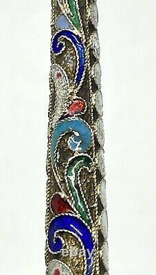 Antique Imperial Russian Sterling Silver Enamel Pen12g 6.1/4