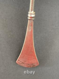 Antique Imperial Russian Sugar Spoon Sterling Silver 84 Engraved Collectables