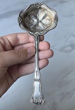 Antique Imperial Russian Tea Strainer Sterling Silver 84. With the initials 1842