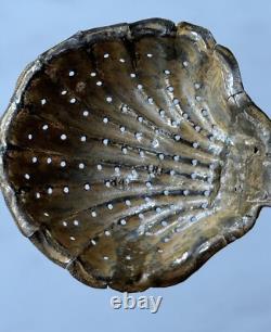 Antique Imperial Russian Tea Strainer Sterling Silver 84. With the initials 1858
