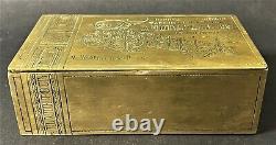 Antique Imperial Russian Trompe L'oeil Brass Gracia Cigar Box (A. N. Shaposhnikov)