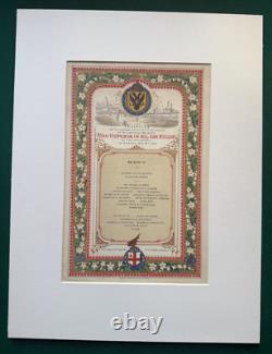 Antique Imperial Russian Tsar Alexander Romanov Grand Duchess Maria Wedding Menu