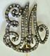Antique Imperial Russian jeweled gold&Diamonds MAID OF HONOR CYPHER EM c1820