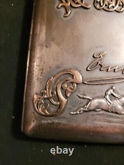 Antique Imperial Russian silver gold cigarette case