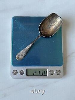 Antique Imperial Russian spoon for sugar Sterling Silver 84