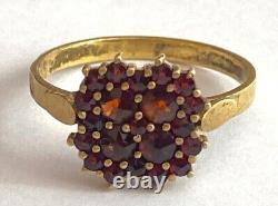 Antique Imperial Solid Silver 84 Gilded BC Author`s work Garnet Ring