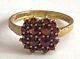 Antique Imperial Solid Silver 84 Gilded BC Author`s work Garnet Ring