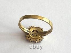 Antique Imperial Solid Silver 84 Gilded BC Author`s work Garnet Ring