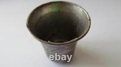 Antique Imperial Sterling Silver 84 Etched Wine Cup Shot Judaica Kiddush 1891