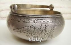 Antique Imperial Sterling Silver 84 Sugar Russian Bowl Candy Mark Handle Basket