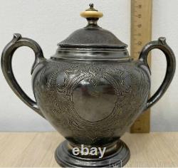 Antique Imperial Sterling Silver 84 Sugar Russian Bowl Gilt Candy Marked Handle