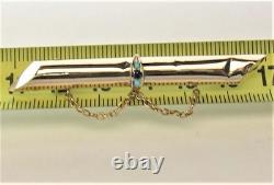 Antique Imperial Tsarist Russian ROSE Gold 56 14K Brooch Turquoise Topaz Jewelry