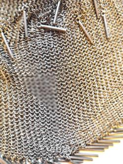 Antique Impetial Russian silver mesh handbag with chain 298g
