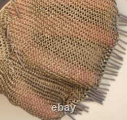 Antique Impetial Russian silver mesh handbag with chain 298g