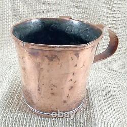 Antique Jewish Washing Cup Imperial Russian Copper Judaica 19th Century RARE