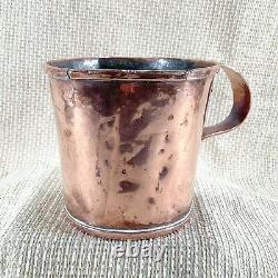 Antique Jewish Washing Cup Imperial Russian Copper Judaica 19th Century RARE