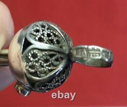 Antique Judaica Yad Torah Pointer Imperial Russian Silver Stamped 1873