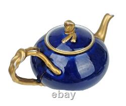 Antique KUZNETSOV Russian Imperial Porcelain Tea Set Cobalt Blue 15pc Gardner