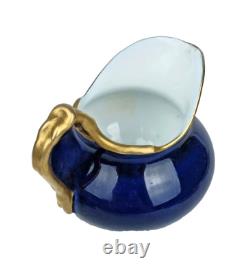 Antique KUZNETSOV Russian Imperial Porcelain Tea Set Cobalt Blue 15pc Gardner