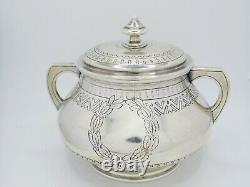 Antique Late 19th Century Russian Solid Silver Lidded Bowl Fully Marked 1884