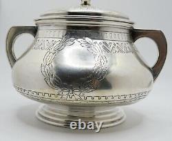 Antique Late 19th Century Russian Solid Silver Lidded Bowl Fully Marked 1884