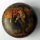 Antique Lukutin Imperial Russian Art Lacquer Hand painted Box Russia Vintage