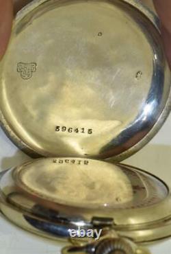 Antique Mathey Jacot DIGITAL HOURS Silver Pocket Watch for Imperial Russian Army