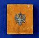 Antique Old Imperial Russian Russia Eagle Burl Bur Wood Cigarette Case Holder